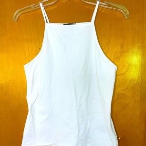 Express white high neck tank top size medium